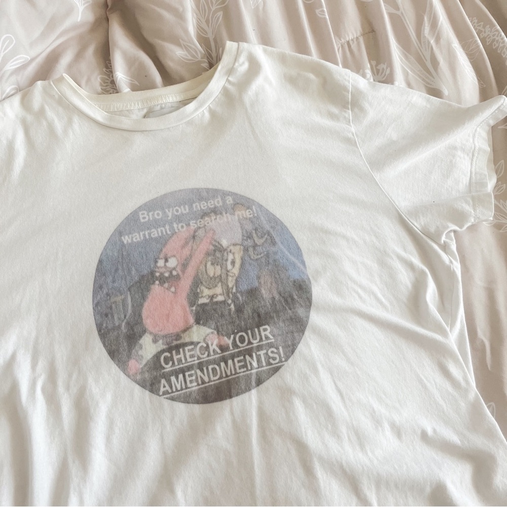 one of a kind spongebob know your rights t shirt